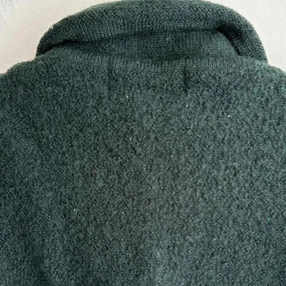 Bicé Forest Green 100% Wool Cardigan Sweater Jacket, Size Large - Picture 14 of 16
